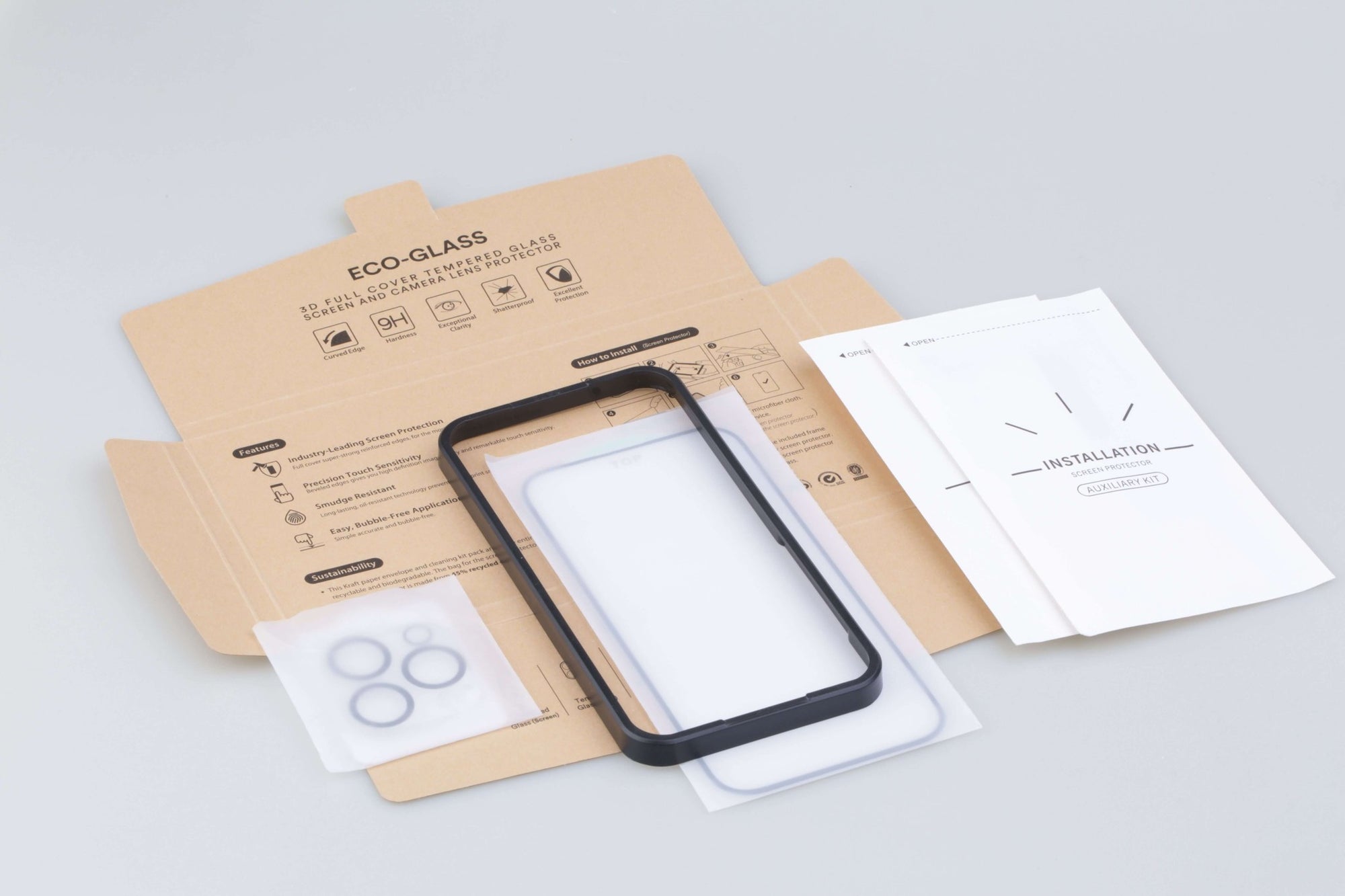 iPhone Tempered Glass Screen and Lens Protector