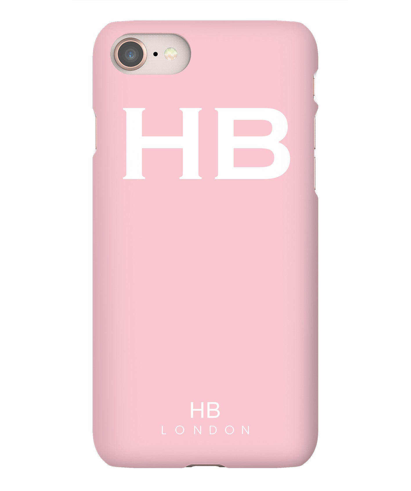 Personalised Blush with White Font Initial iPhone Case